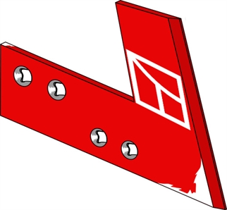 Kverneland landside kniv venstre 073089