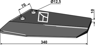 Lemken Smaragd vingekutter høyre venstre