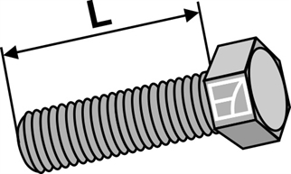 Bolt M10x1,5x30 u. møtrik - galvaniseret