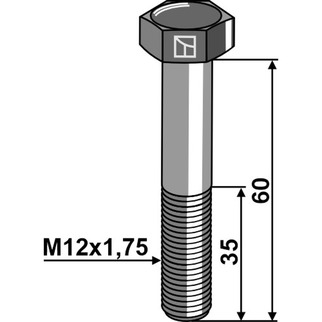 Maskinbolt M12x60 12,9