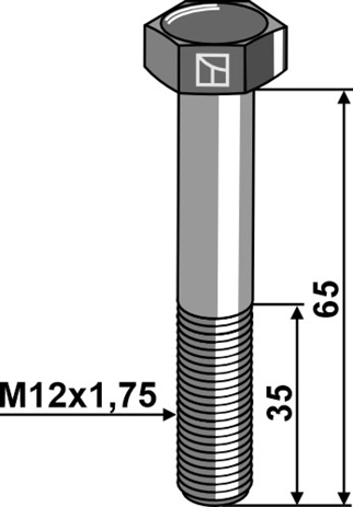 Maskinbolt M12x65 12,9