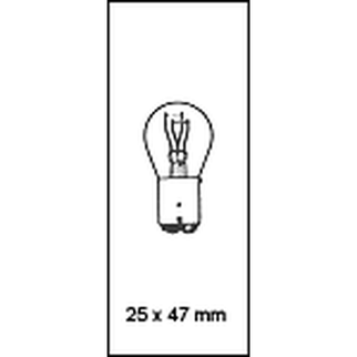 Stopp, blinklys og baklyspære 12 volt 21/5 watt BAY15D