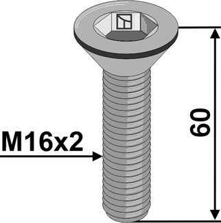 Umbracobolt M16x2x60 - 10.9 u. møtrik