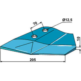 Lemken Thorit vingeblad venstre