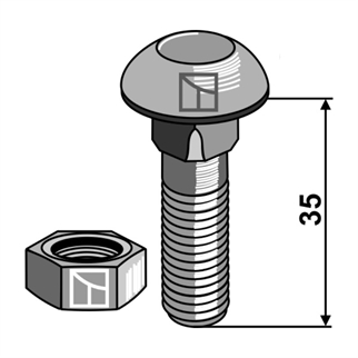 BOLT TIL LEMKEN SKJÆR 12 X 35