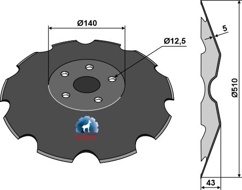 Väderstad Tallerken takket Ø510x5