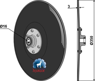 Kuhn Tallerken Ø350x3 komplett - passende til K3012520