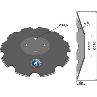 John Deere Plate takket Ø510x6,5
