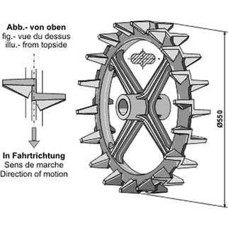 Kammerring 550 x 135 mm - Navnr. 155 mm - Hull Ø50 mm