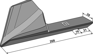 Gregoire Besson landsidekniv for meiselunderplog høyre 172323