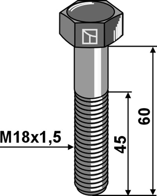 Bolt M18x1,5x60 - 10.9