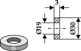 Skive Ø30x3xØ19