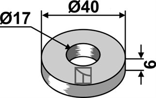 Skive Ø40x6xØ17