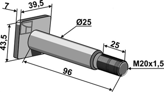 Maschio bolt M20x1,5 - T40005131