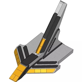 Slitespiss til HE-VA 200 mm karbid og sveisebelegg - 645000044