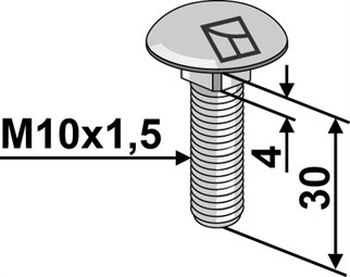 Bræddebolt M10x1,5x30