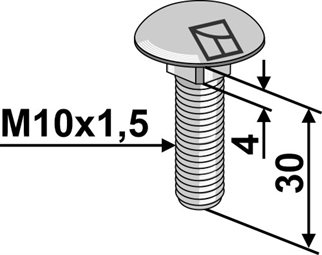 Bræddebolt M10x1,5x30