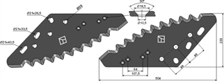 Fodermixer kniv