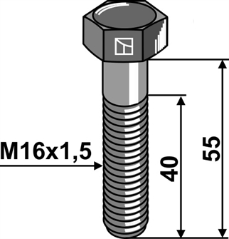 Bolt M16x1,5x55 - 10.9