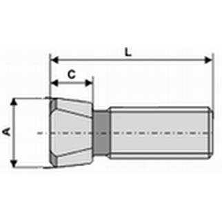 Konskrue 7/16" x 32 mm (skjold)