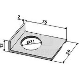 Låseplate Ø31 mm