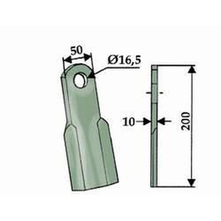 Kverneland høyre kniv